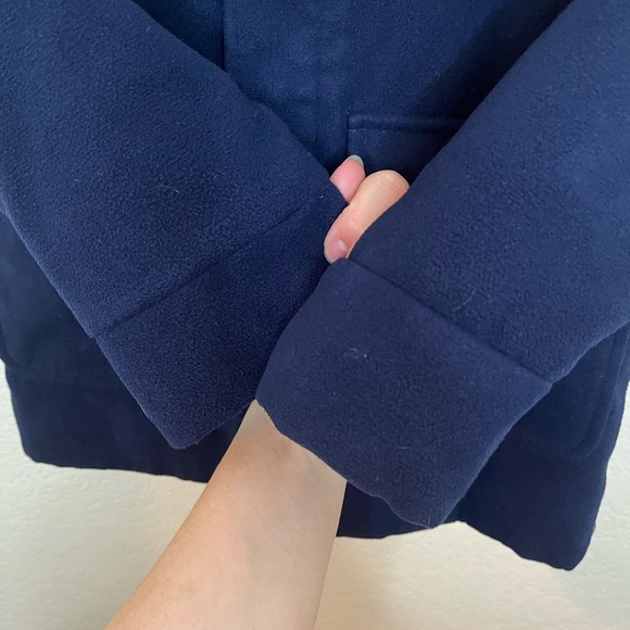 Cat & Jack Navy Pea coat Zipper Toggle Closure with Hood size Small - Picture 6 of 14